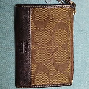 Coach change purse zipper credit card holder